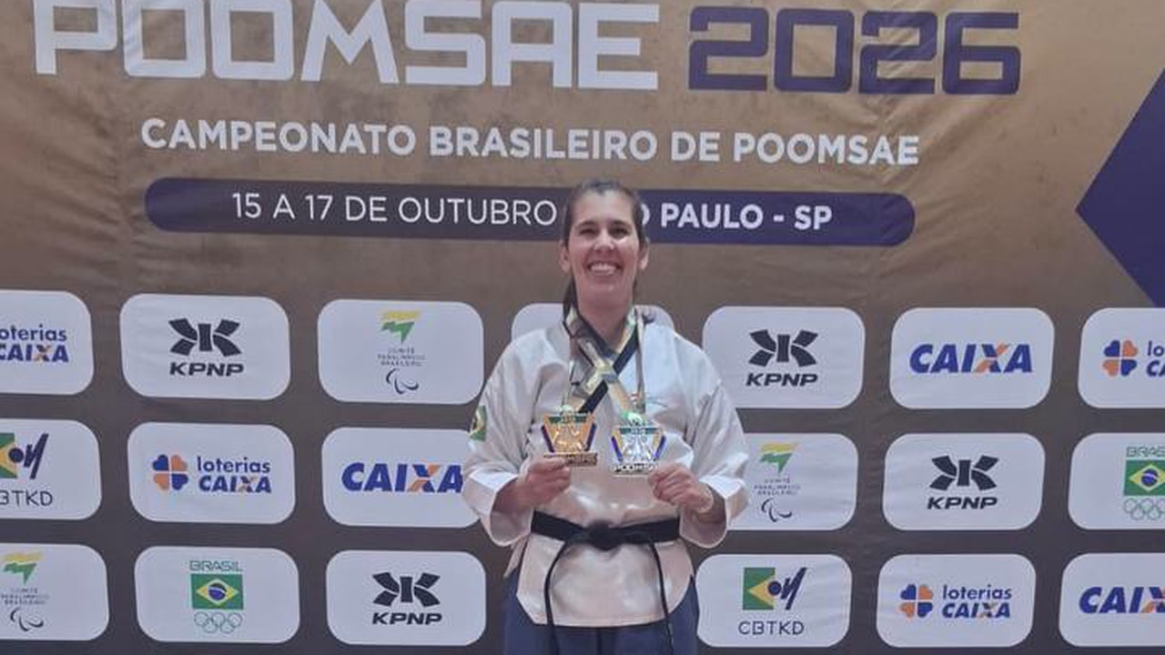 Academia Gym Center, de Lavras, conquista ouro e prata no Brasileiro de Poomsae, em São Paulo