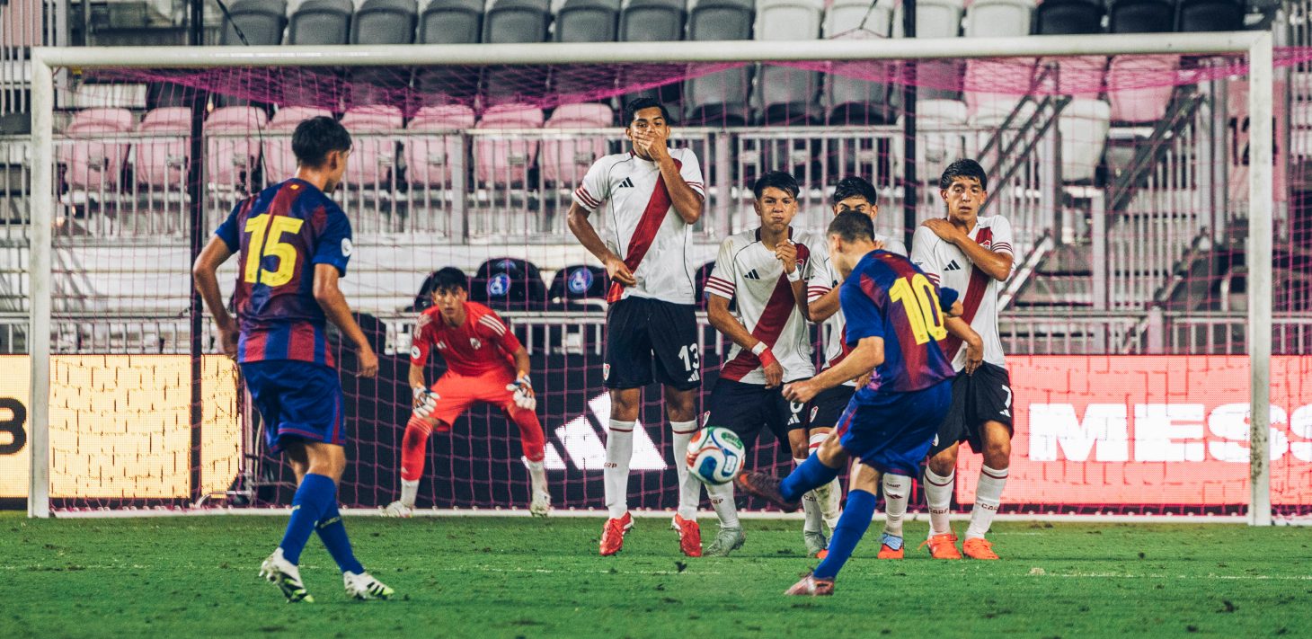 Barcelona e River Plate, dois dos participantes da Messi Cup, no CT do Inter Miami