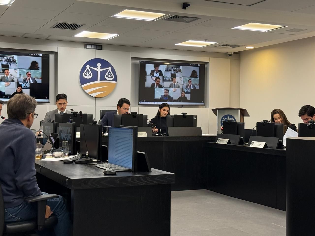 Sessão do STJD em 31 de agosto, quando o caso foi julgado em primeira instância